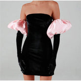 Tiffany Velvet Dress - Label Frenesi Fashion